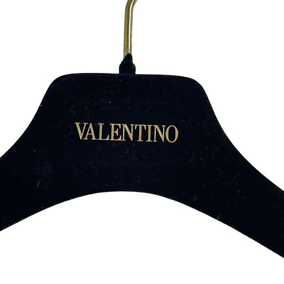 Valentino Black Velvet Suit Hanger Pants Shirt Dress Authentic Storage Closet - Picture 3 of 3